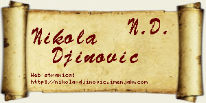 Nikola Đinović vizit kartica